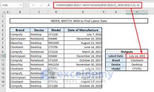 Index Match And Max With Multiple Criteria In Excel Exceldemy