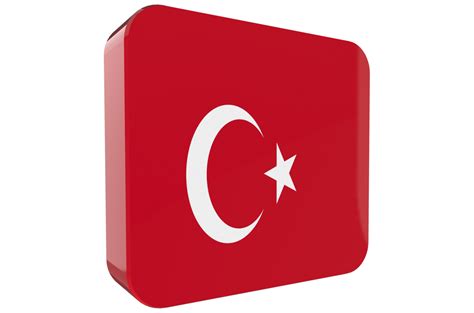 Turkey Flag 3d Icon On Transparent Background 17392573 PNG