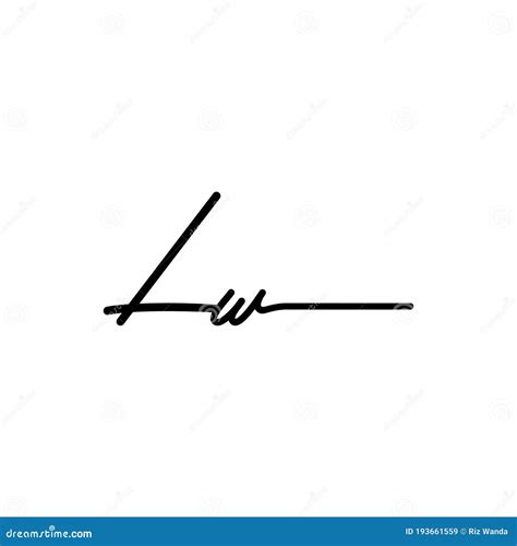 Letter Lw Signature Logo Template Vector Stock Vector Illustration Of