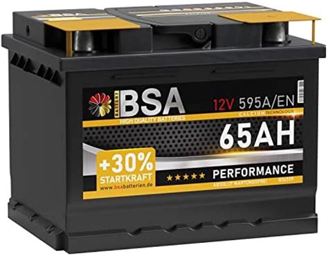 Bsa Autobatterie Ah V A En Mehr Startkraft Starterbatterie