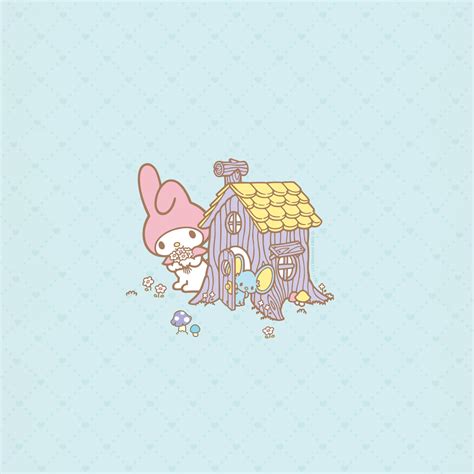 My Melody Wallpaper 4K, 8K, Cute cartoon, Hearts