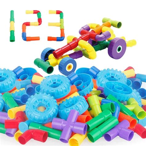 2018 Colorful Educational Water Pipe Building Blocks Toys For Children