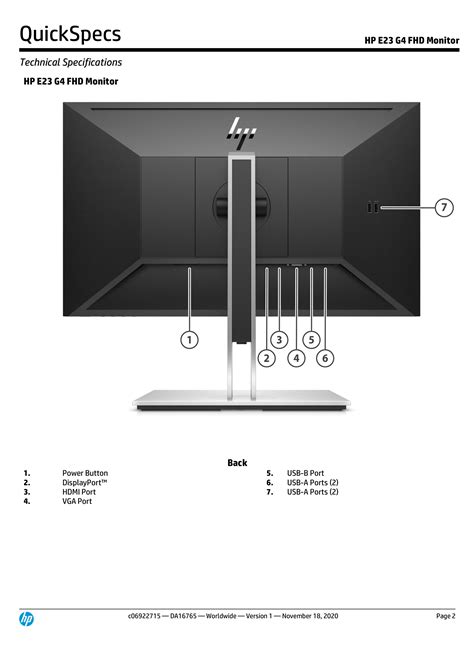 Hp E Series E23 G4 23 Ips 169 Fhd Monitor Mediaform Au