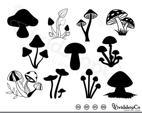 Pilz Svg Pilz Clipart Pilz Cut Files For Silhouette Files Etsy Norway