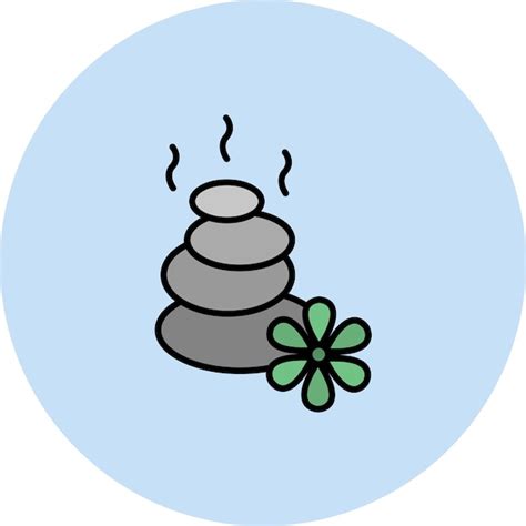 Premium Vector Hot Stone Flat Illustration