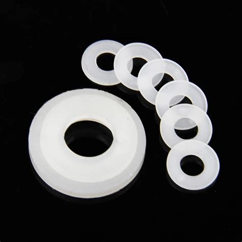 Pcs Lot White Rubber O Ring Gasket Nylon Washer Auto Air