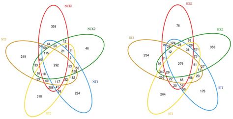 Venn Diagrams Showing The Distribution Of Otus Among Different