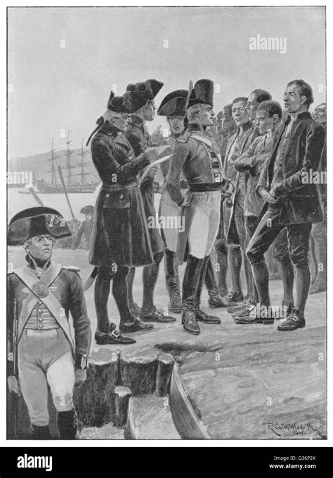 Captain Arthur Phillip, first Governor of New South Wales, inspecting ...