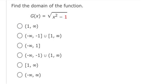 Solved Find The Domain Of The