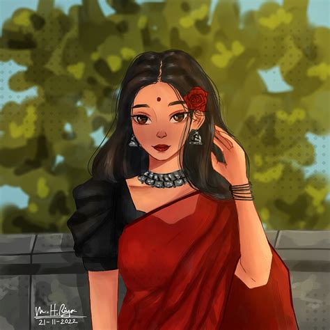 Artstation Bengali Girl With Saree