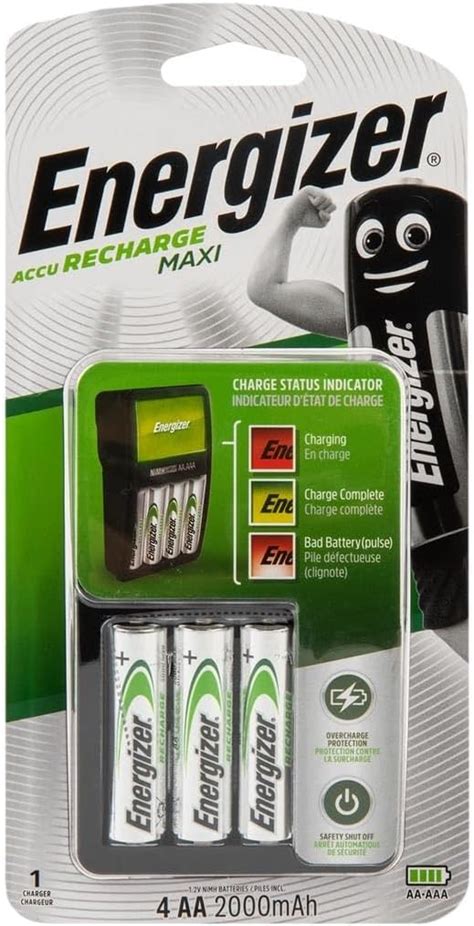 Energizer Chargeur Maxi Pour AA Et AAA Batterie 4 Piles AA 2000mAh