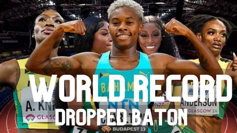 Devynne Charlton World Record Run 60MH 4X400m No Medal Baton Drop