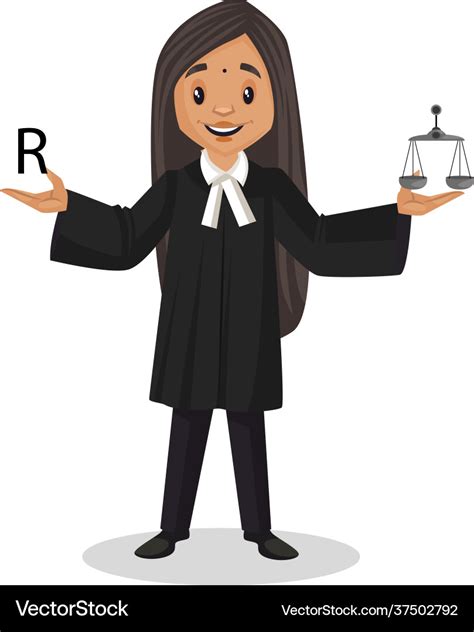 Female Judge Cartoon Character Royalty Free Vector Image