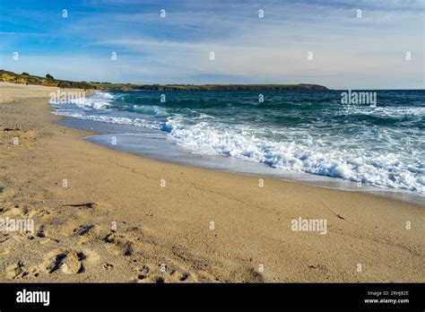 Beautiful Golden Sandy Beach At Carlyon Bay Near St Austell Cornwall