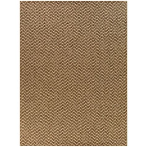 Hampton Bay Tan 5 Ft X 7 Ft Natural Weave Indoor Outdoor Patio Area