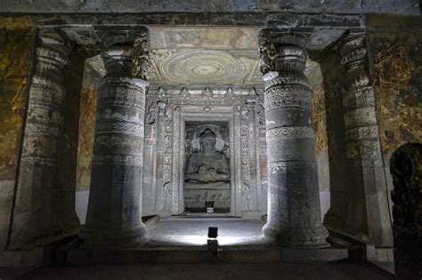 Ajanta Caves in Aurangabad District, Maharashtra, India Editorial Image - Image of rockcut ...