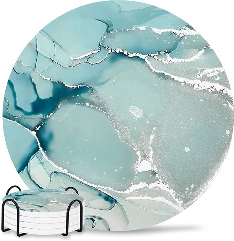 Amazon Marble Texture Coasters For Drinks Absorbent Coaster Sets