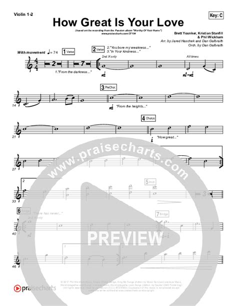 How Great Is Your Love Violin Sheet Music Pdf Passion Kristian