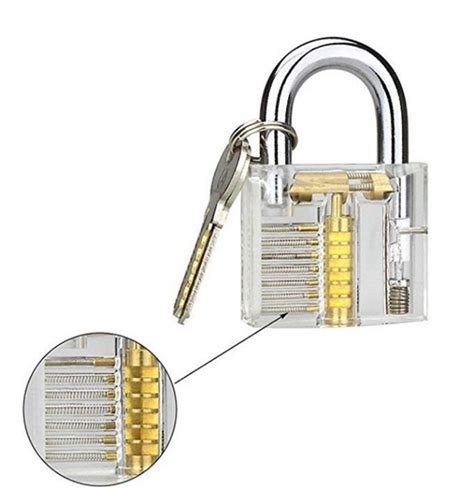 Transparent Cutaway Locks Inside View Practice Padlock Visible View