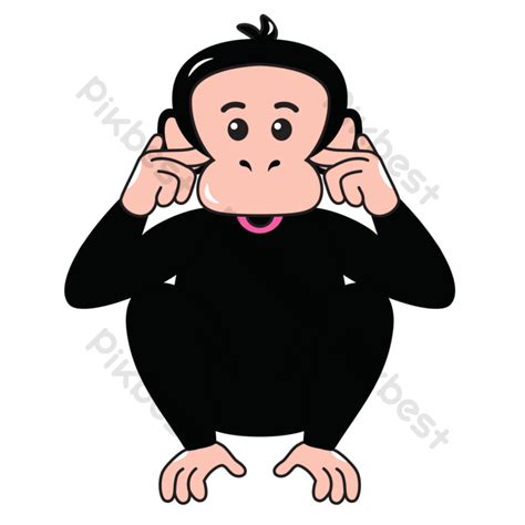 Hear-No-Evil Monkey Vector Emoji Icon PNG Images | PNG Free Download ...