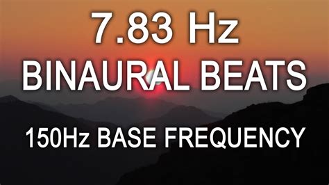 7 83hz Schumann Earth Resonance 8 Hours Theta Binaural Beats 150hz Base