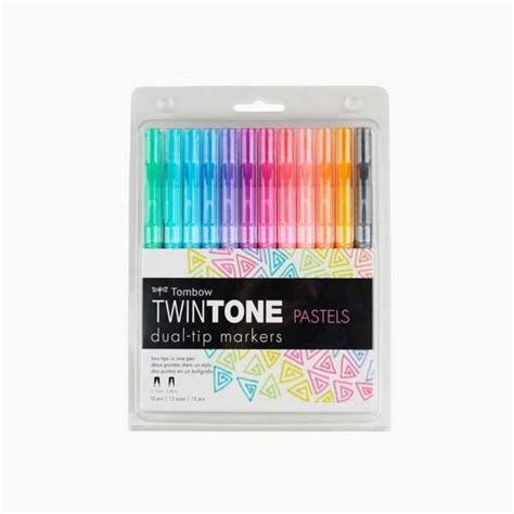 Tombow Twintone Ift U Lu Kalem Li Pastel Renkler Marker Kalem Tombow