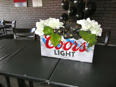 A Coors Light Centerpiece Made For A Chic Beer Themed Birthday A Great