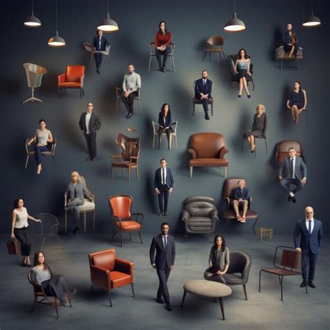 premium photo  group  people sitting  chairs