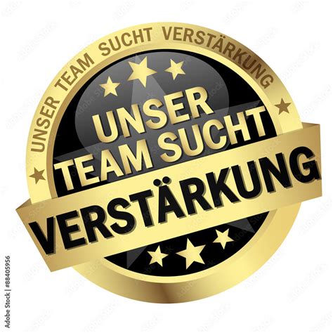 button with text Unser Team sucht Verstärkung Stock Vektorgrafik