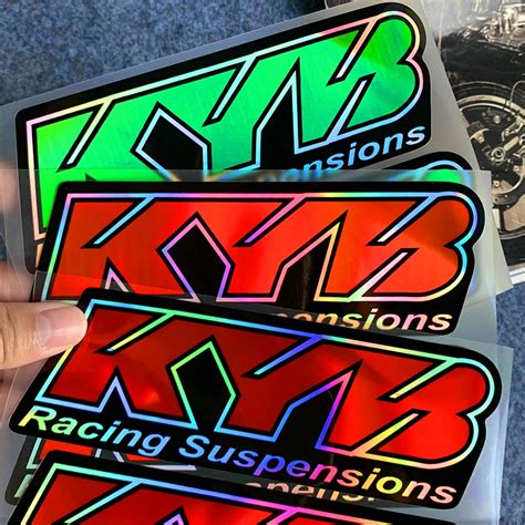 Kyb Absorber Laser Reflective Motorcycle Sticker Decor Suspension Body