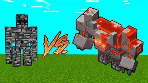 Bedrock Golem Vs Redstone Golem Minecraft Youtube