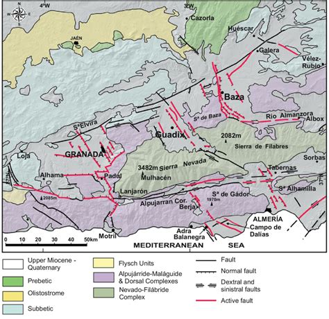 Tectonic Scheme Of The Central Part Of The Betic Cordillera Modified