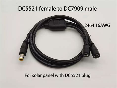 Dc5521 Female To Dc7909 Male Adapter Cable Connector For Jackery Solar Power Ebay