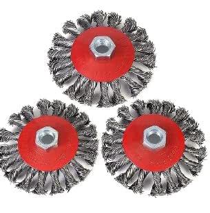 Lot de 3 brosses métalliques M14 125 mm pour meuleuse d angle meuleuse