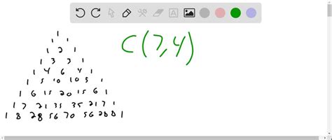 Solveduse Pascals Triangle To Compute Each Combination C74