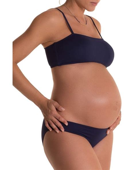 Pez D Or Olivia Maternity Bikini Bottoms In Blue Lyst