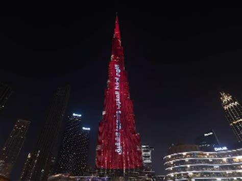 Video UAE Iconic Landmarks Light Up In Solidarity With Earthquake Hit