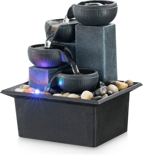 Alpine Corporation WCT202 Fuente De Mesa Para El Interior Con Velas En