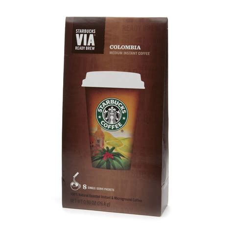 Starbucks Via Instant Coffee Packets Colombia 8 Pk Walgreens