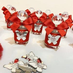 Quincea Era Party Favors Personalized Elegant Butterfly Candle Favors