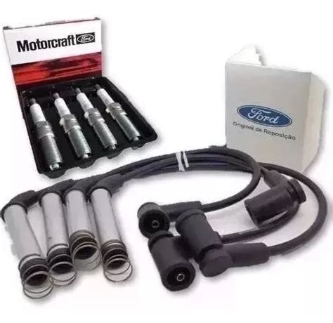 Kit Cabos Velas Ford Orig Ecosport Ka Fiesta Zetec Rocam