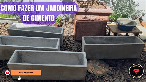 COMO FAZER UM JARDINEIRA DE CIMENTO VÍDEO 03 YouTube