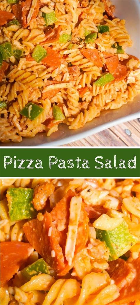 Pizza Pasta Salad Is The Perfect Summer Side Dish This Pasta Salad Is Loaded With Pepperoni