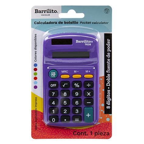 Calculadora De Bolsillo BARRILITO 8 Digitos PIKOLEF