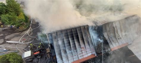 Pożar budynku obory Komenda Powiatowa Państwowej Straży Pożarnej w