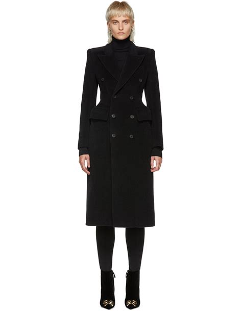 Balenciaga Black Hourglass Double Breasted Coat · Vergle