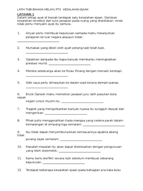 Modul Latihan Bahasa Melayu Tingkatan 1 Ahmad Marogi