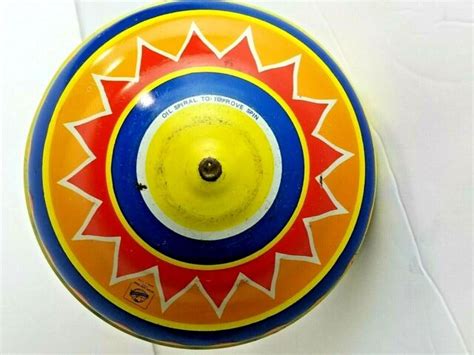 Vintage Ohio Art Tin Litho Toy Spinning Top Ebay