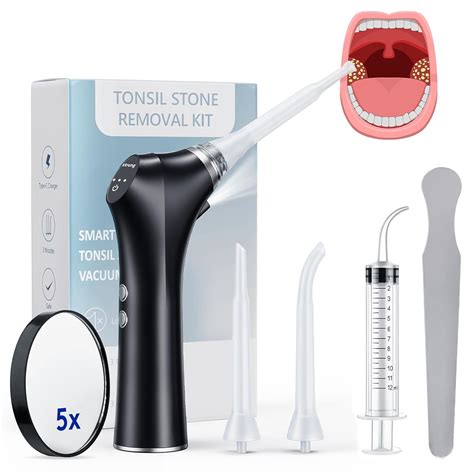 Electric Tonsil Stone Remover Kit Tonsil Stone Vacuum With Led Light