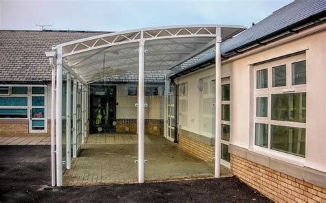 Rushey Meadow Primary School Oxford Entrance Canopy Clovis Canopies